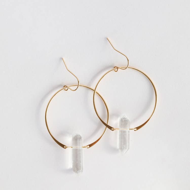 Gemstone Hoops