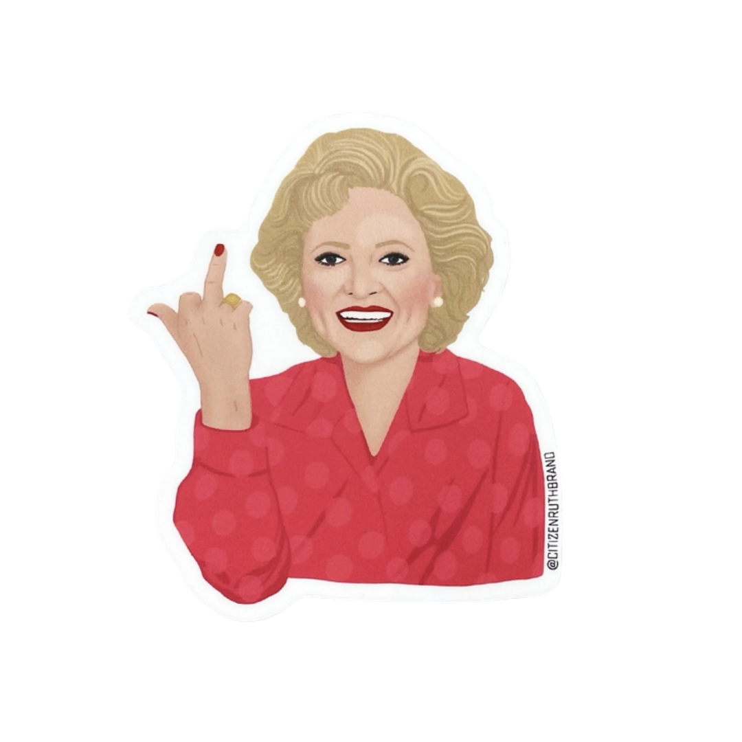 Betty White Bird Sticker