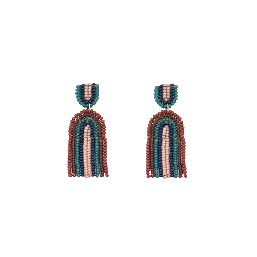 Double Rainbow Beaded Earrings