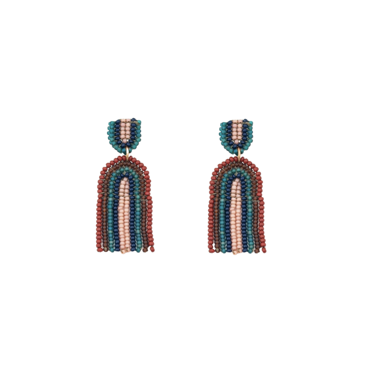 Double Rainbow Beaded Earrings