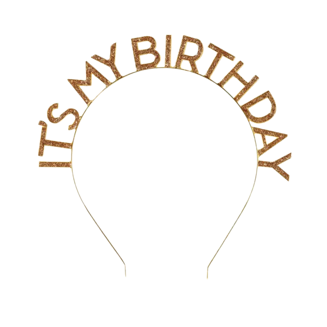 Luxe Gold It's My Birthday Headband
