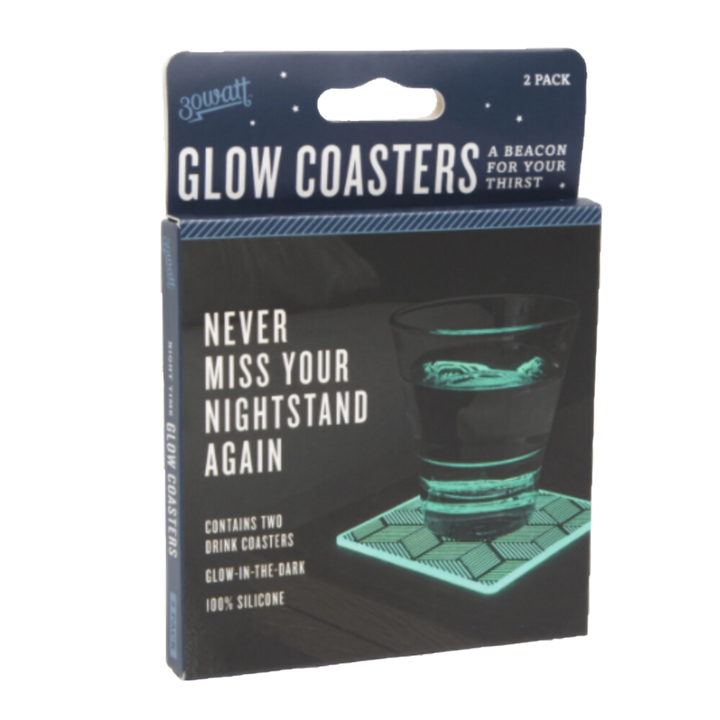 Glow in the Dark Drink Coasters - Set of 2