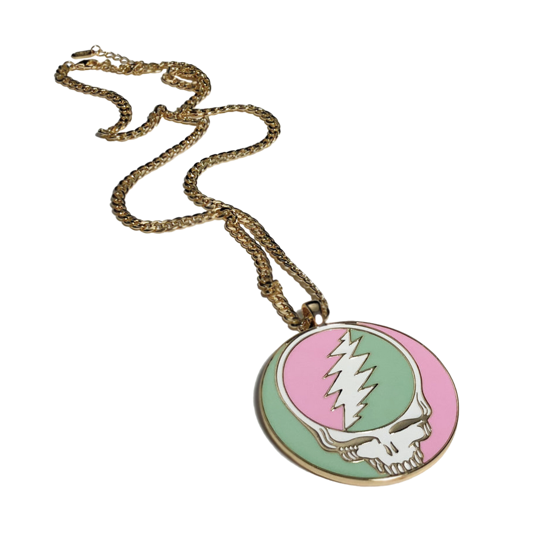 Trixy Starr X Grateful Dead Pastel Stealie Necklace