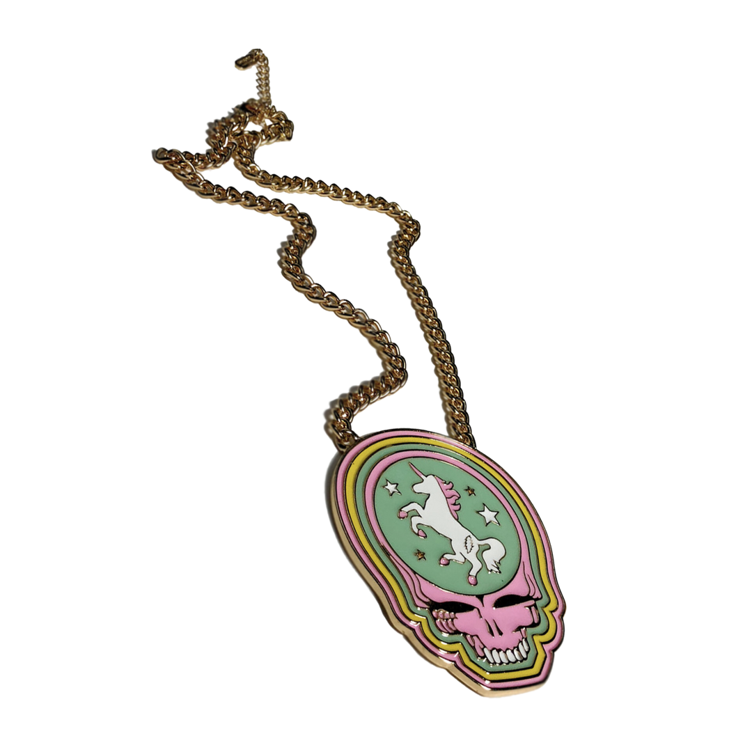 Trixy Starr X Grateful Dead Unicorn Stealie Necklace