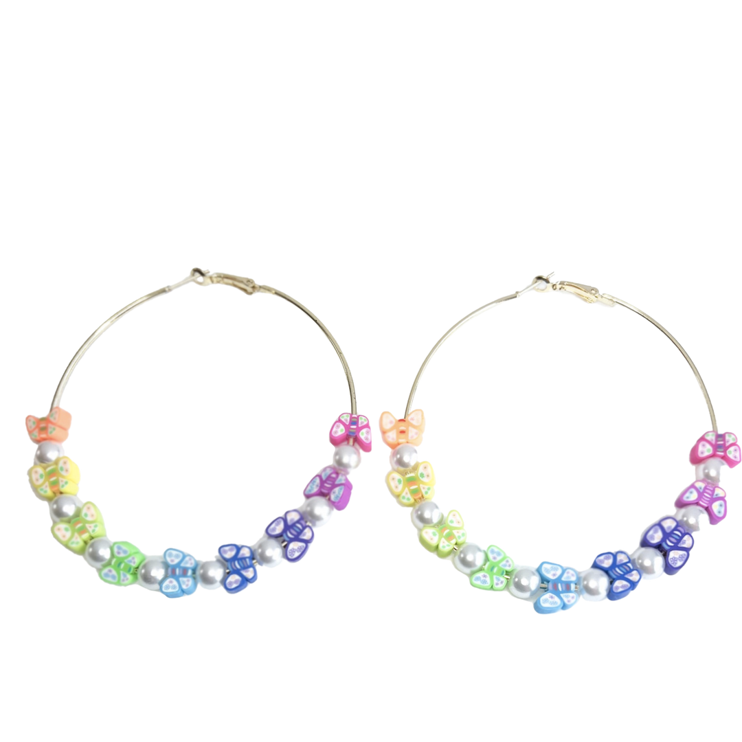 RAINBOW BUTTERFLY HOOPS