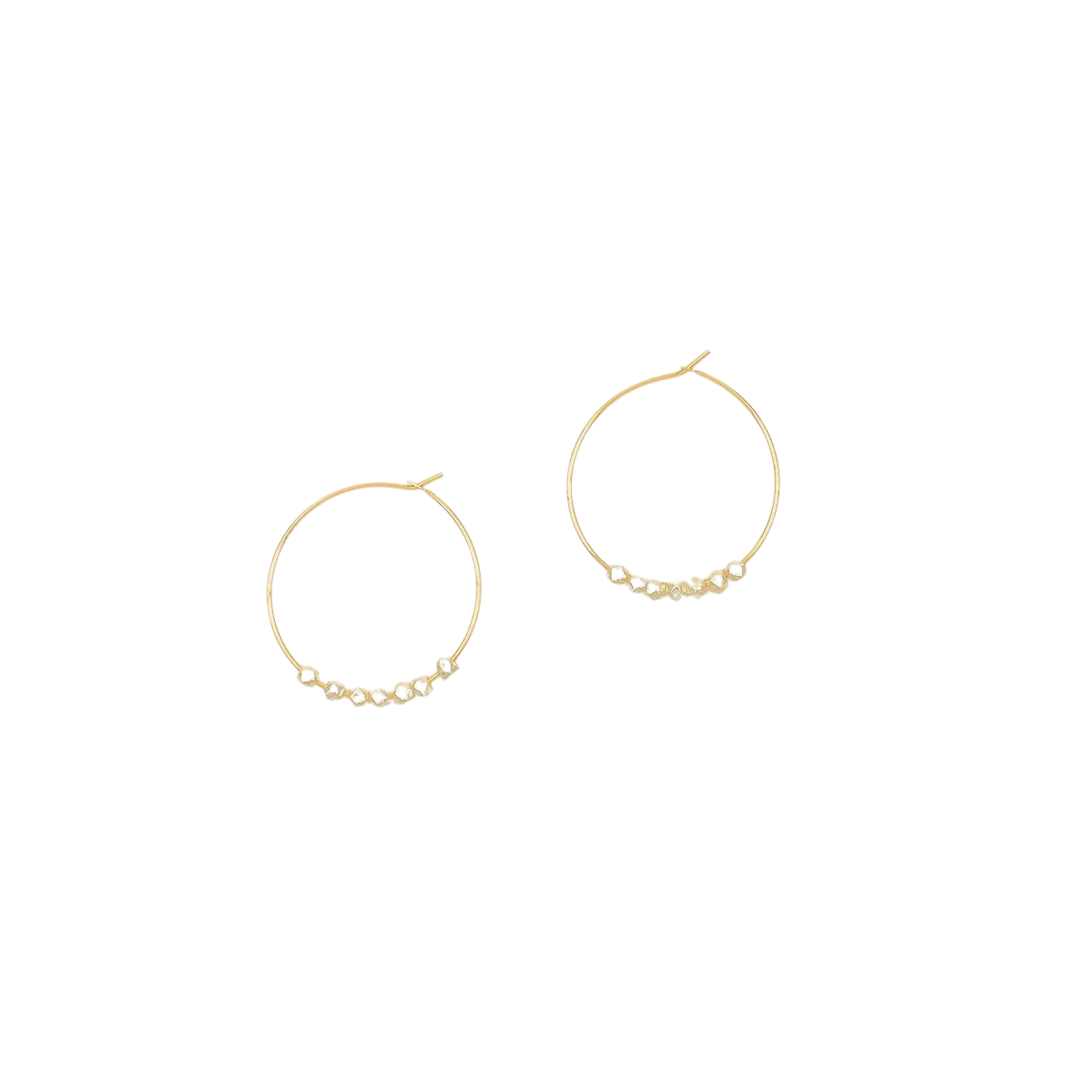 Faceted Metal Hoops