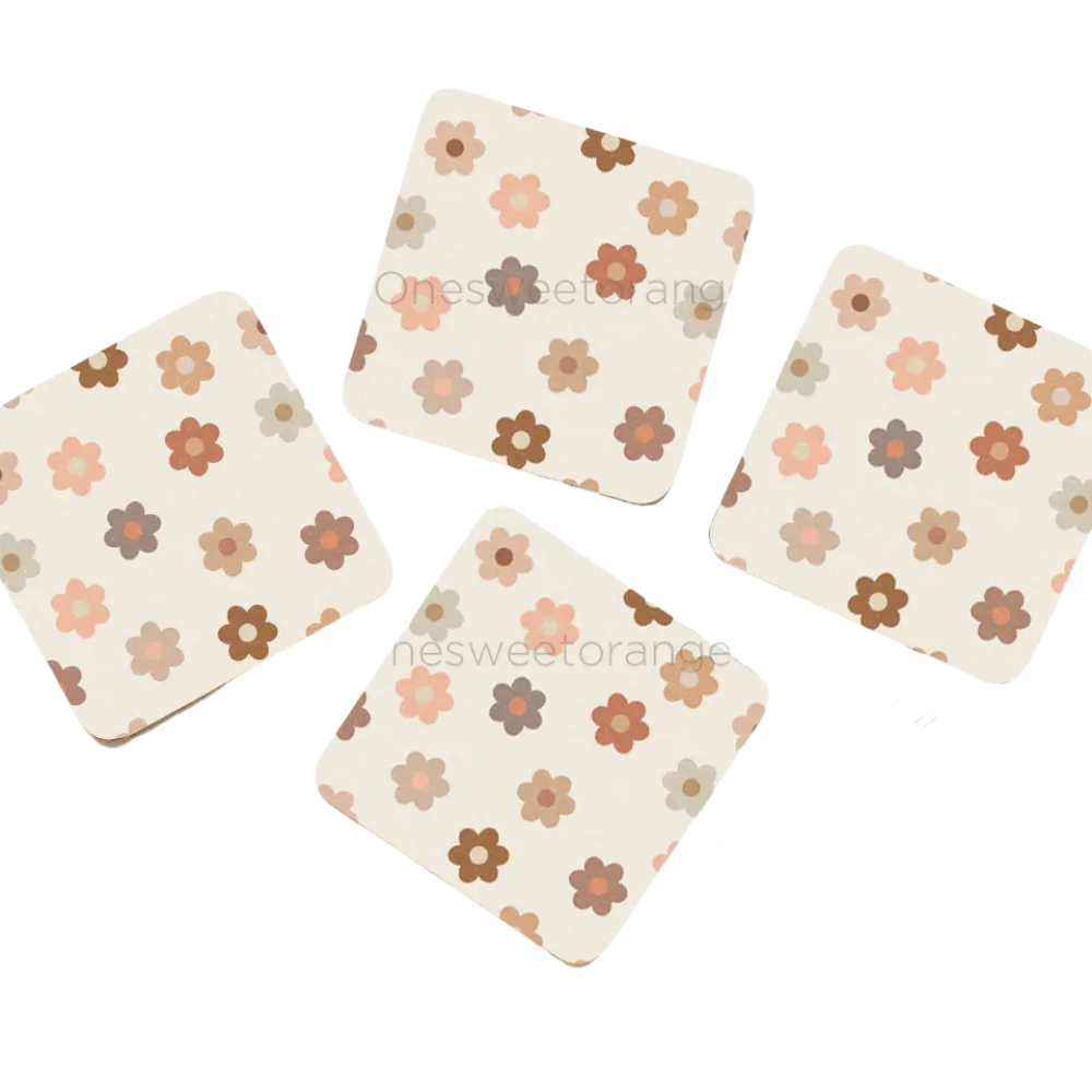 Boho Mini Daisy Coaster Set of 4