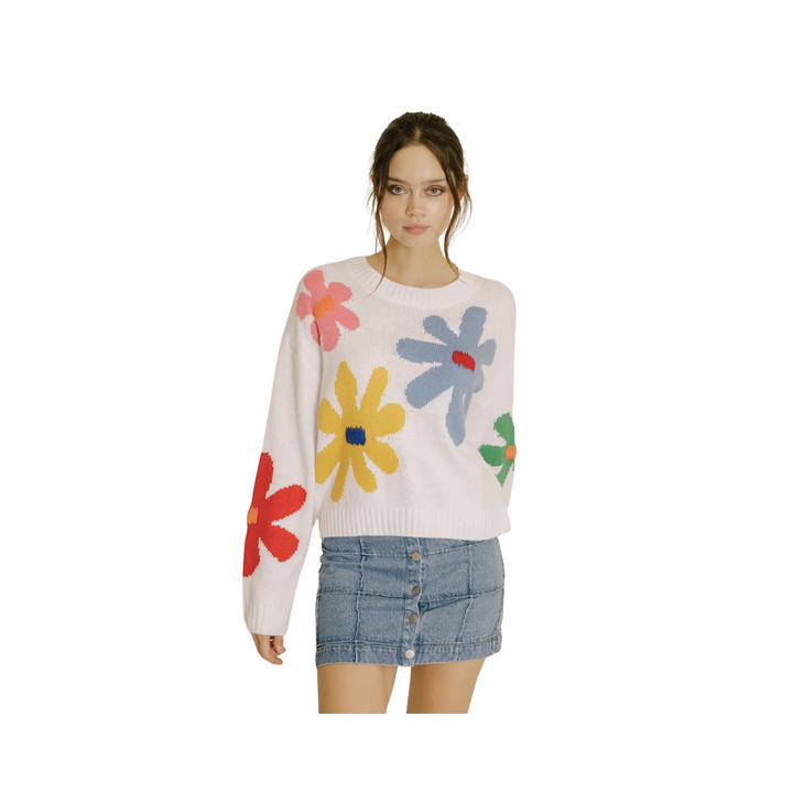 Large Daisy Knit Sweater