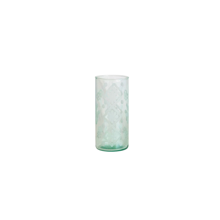 Recycled Etched Glass Hurricane/Vase