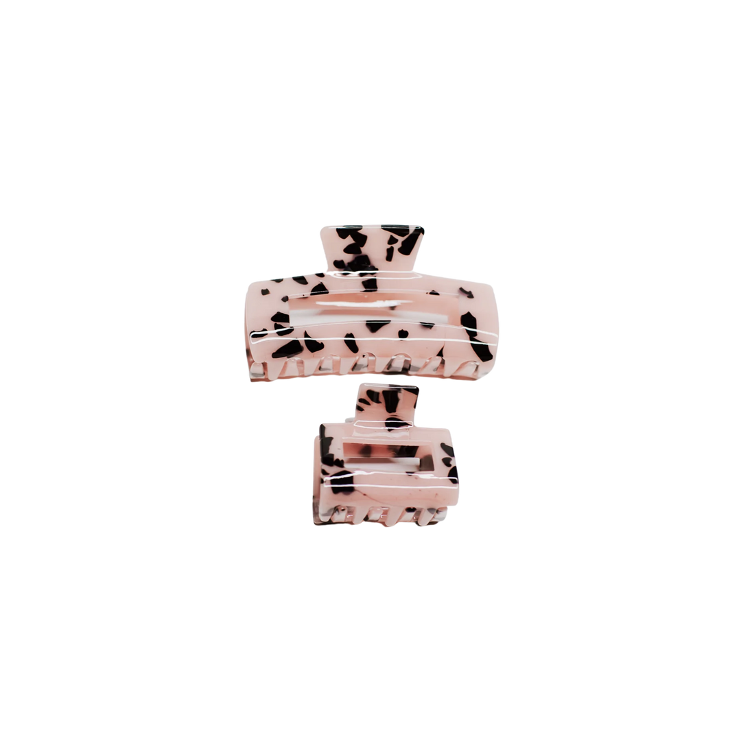 Pink Tortoise Hair Claw