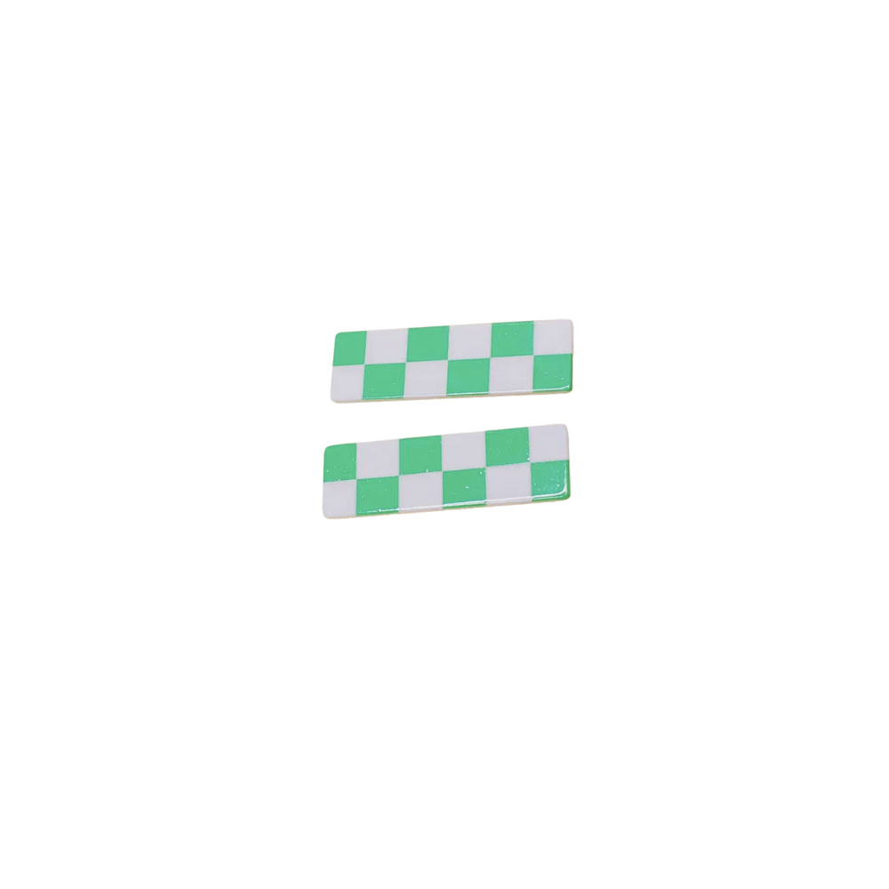 Checker Bar Hair Clips