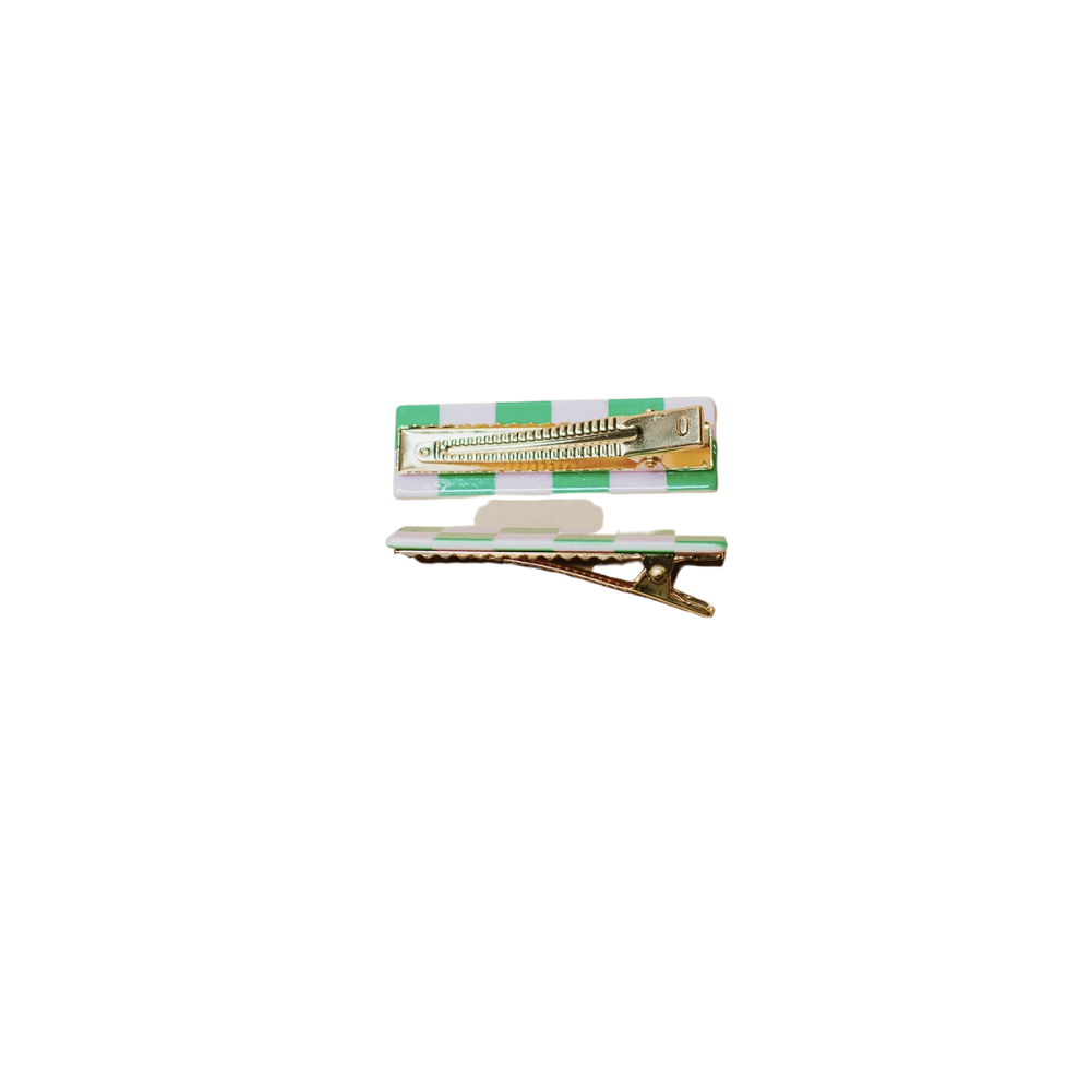 Checker Bar Hair Clips