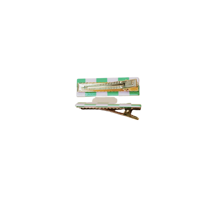 Checker Bar Hair Clips