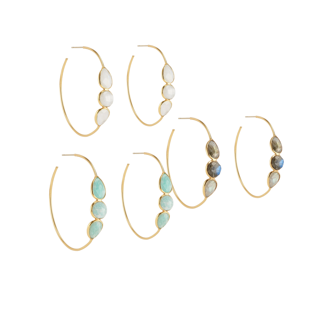 Sierra Gemstone Hoops