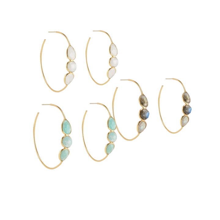 Sierra Gemstone Hoops