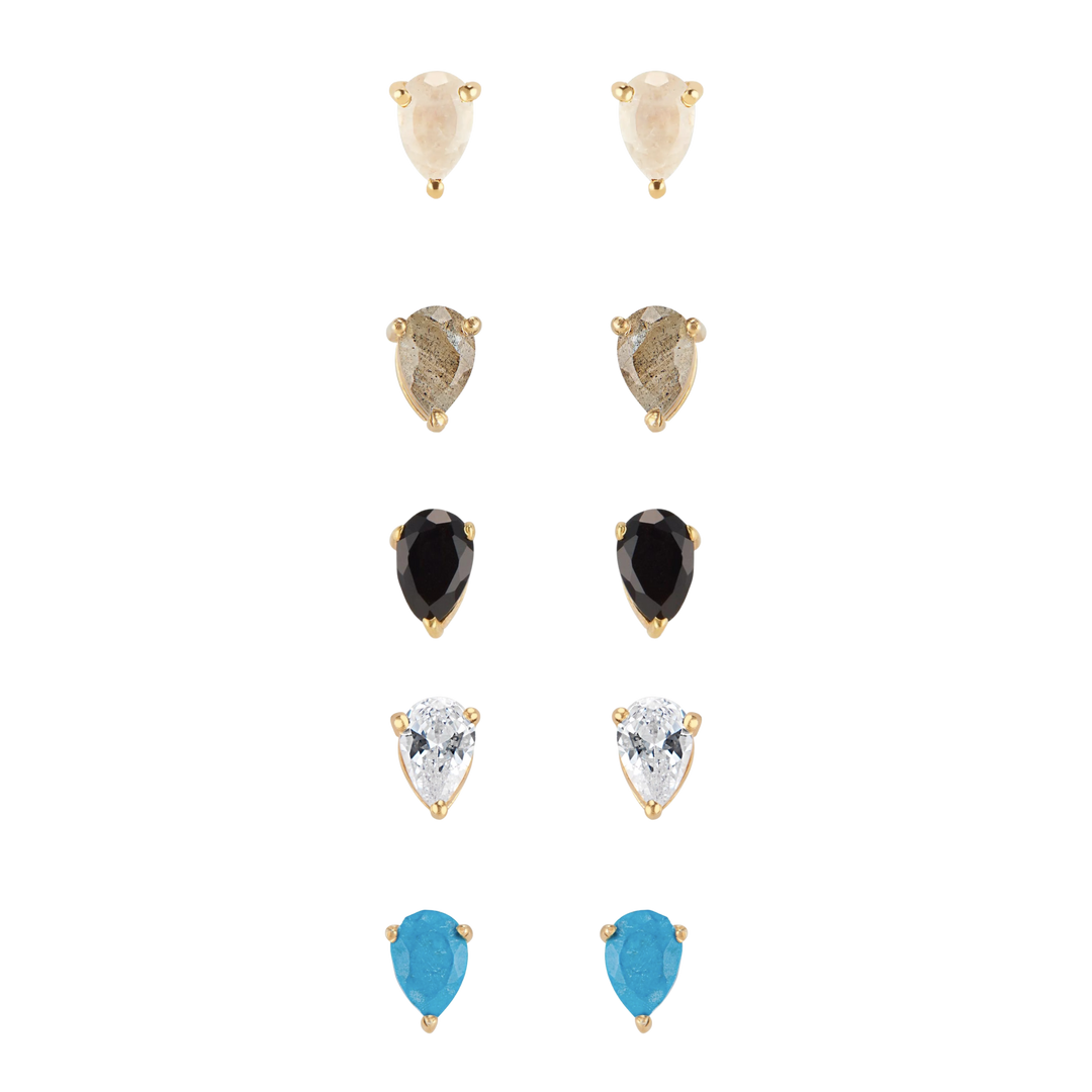 Deco Mini Teardrop Studs