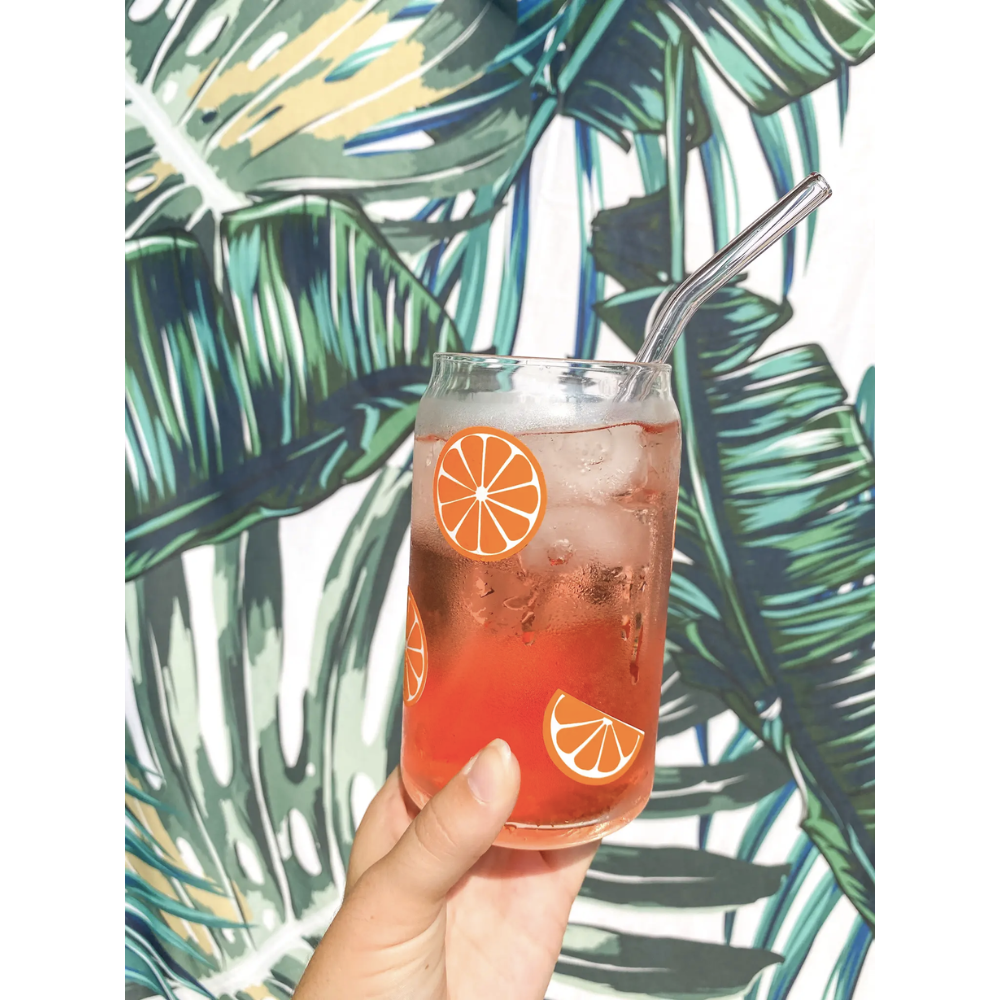 Orange Glass Cup - Not Dishwasher Safe