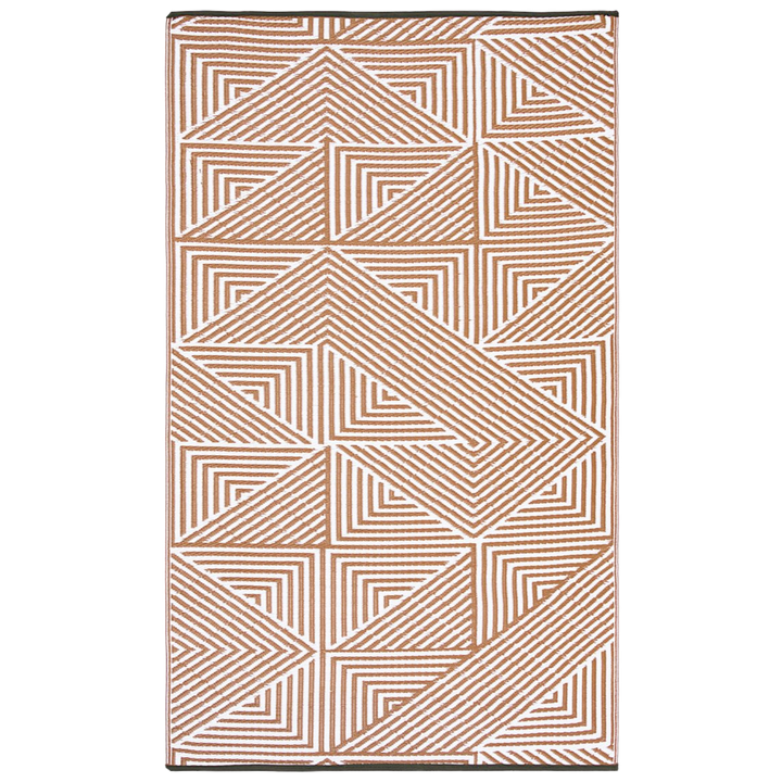 Tokyo - Burnt Orange Geometric Outdoor Rug