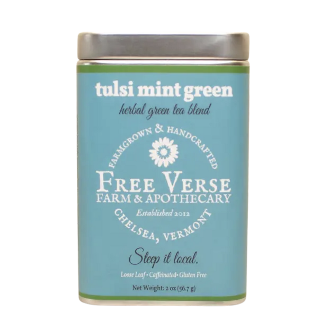 Tulsi Mint Green (Loose Leaf Green and Herbal Tea Blend)