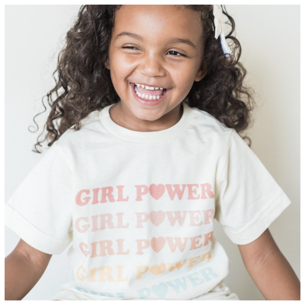 Pastel Rainbow Girl Power Youth Tee