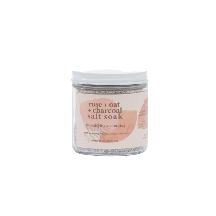 Rose + Oat + Charcoal Salt Soak