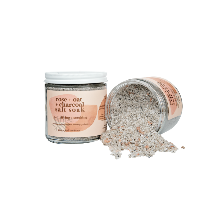 Rose + Oat + Charcoal Salt Soak