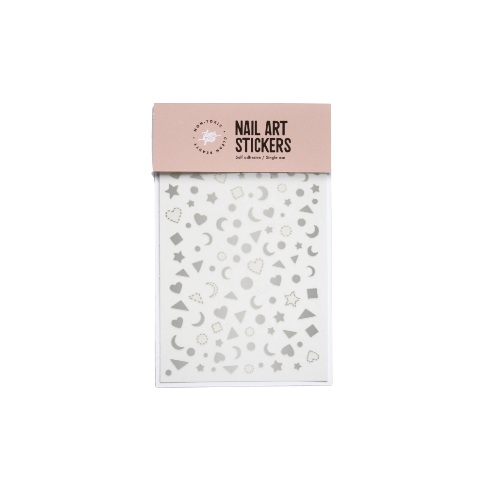 Nail Art Stickers - Metallic Silver