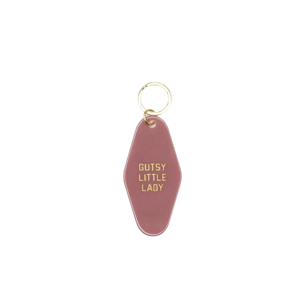 Gutsy Little Lady Pink Motel Keytag