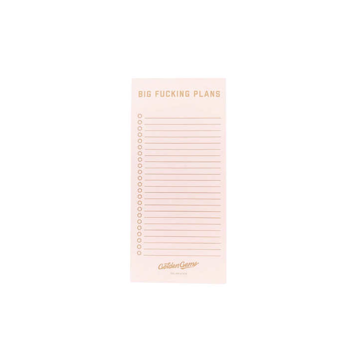 Big Fucking Plans Notepad