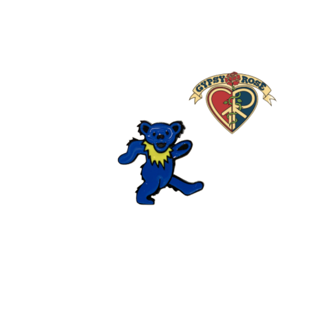 Grateful Dead Blue Dancing Bear Pin