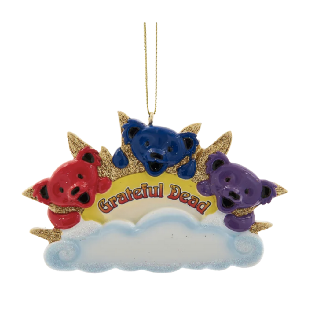 Grateful Dead Three Bears on a Cloud Ornament