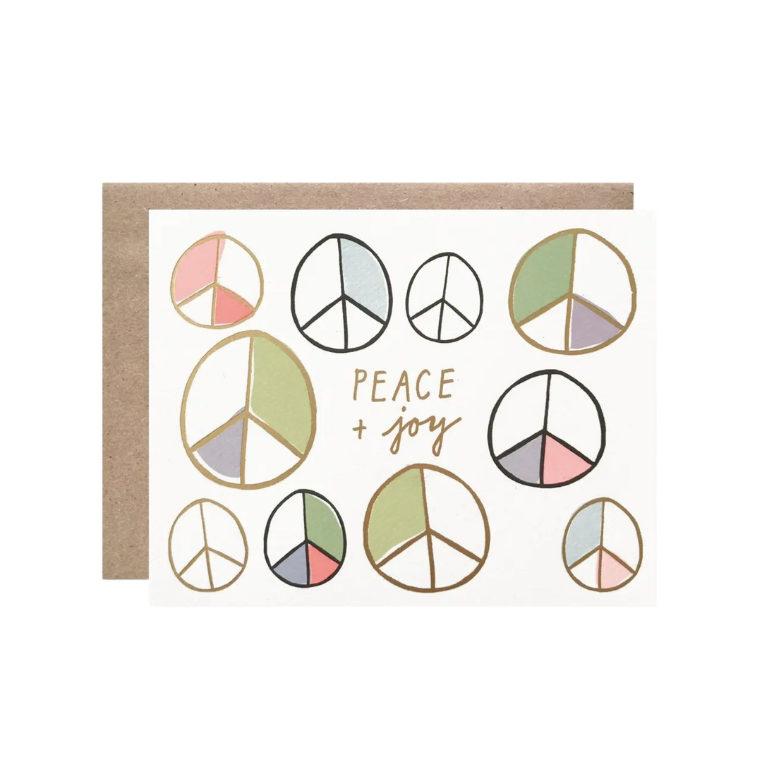 Holiday / Peace And Joy With Gold Foil Card Set Of 8