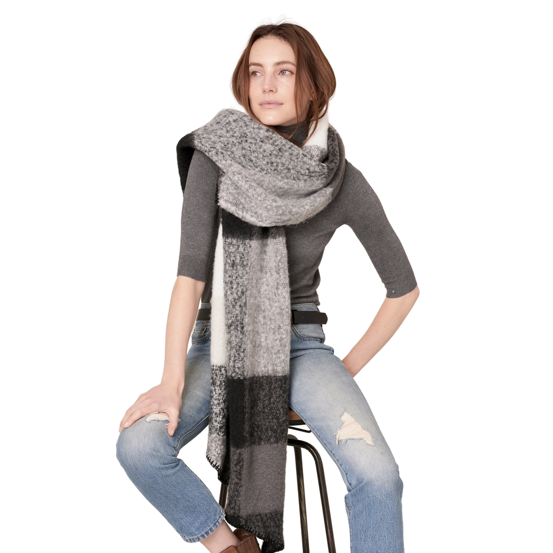 Long Plaid Cozy Scarf