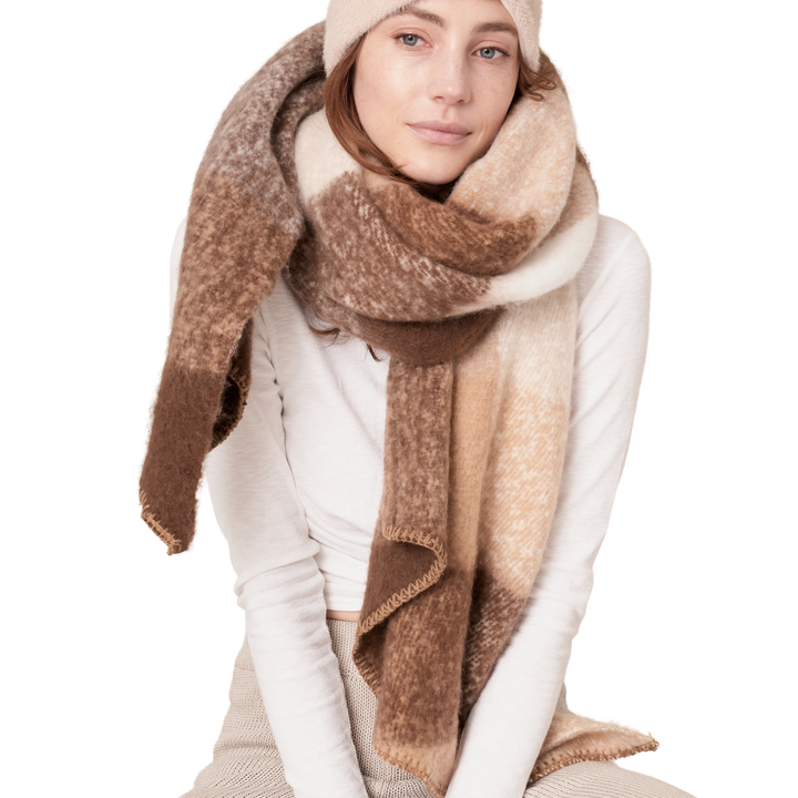 Long Plaid Cozy Scarf
