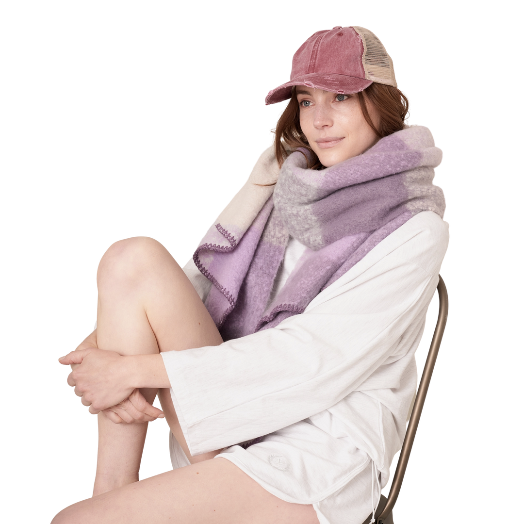 Long Plaid Cozy Scarf