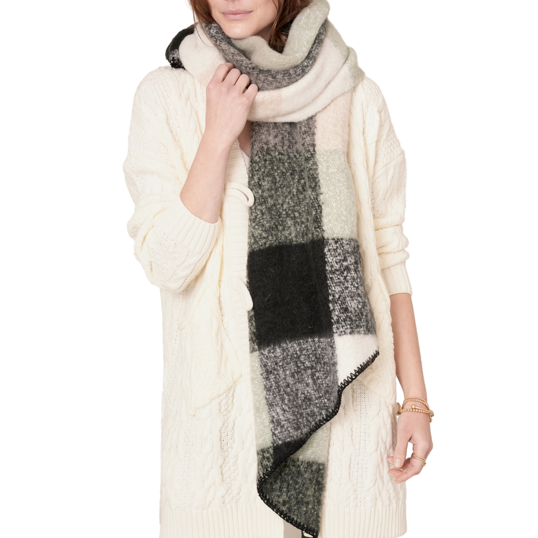Long Plaid Cozy Scarf