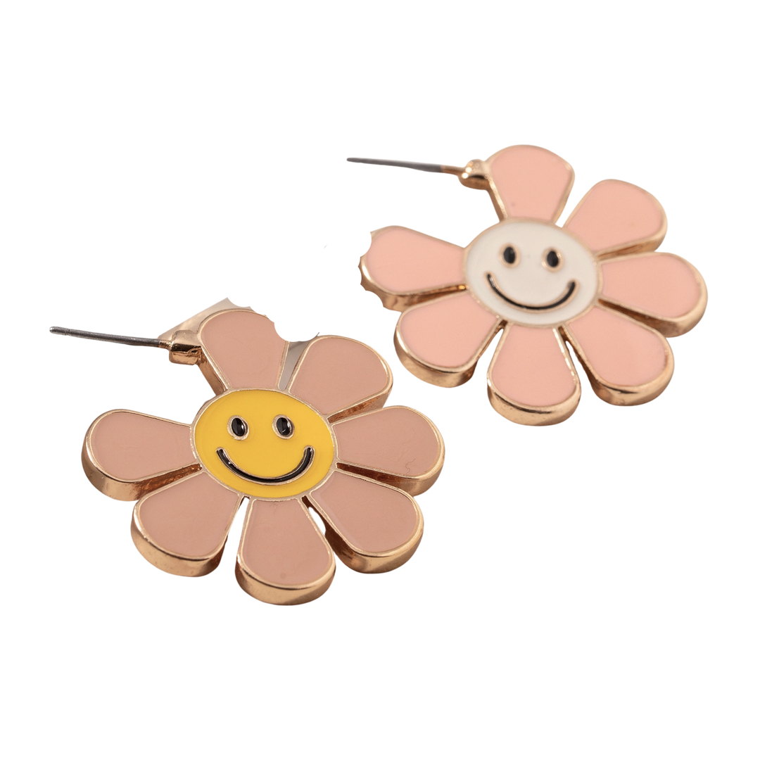 Smile Flower Dangle Earrings