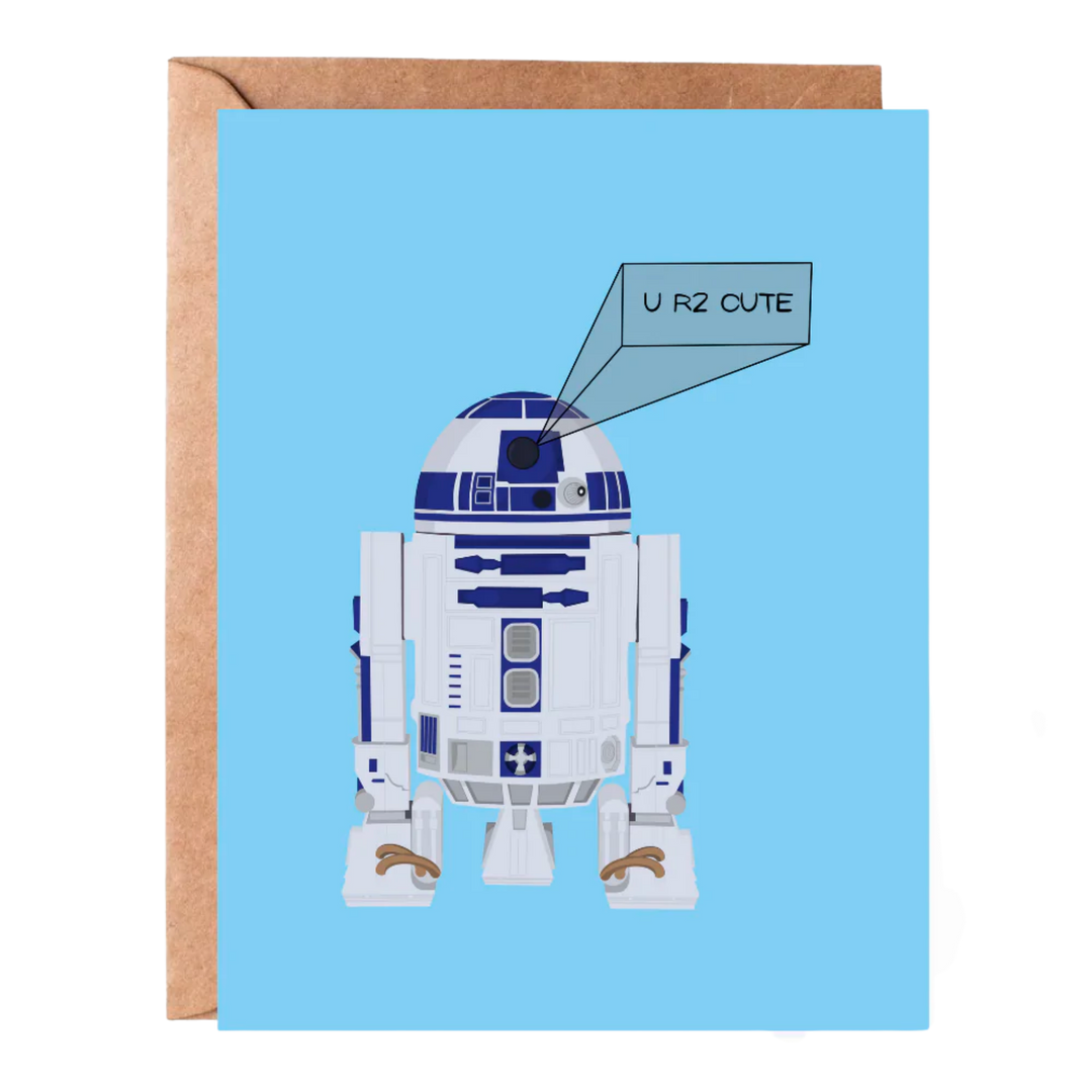 You R2 Cute Star Wars Greeting Card