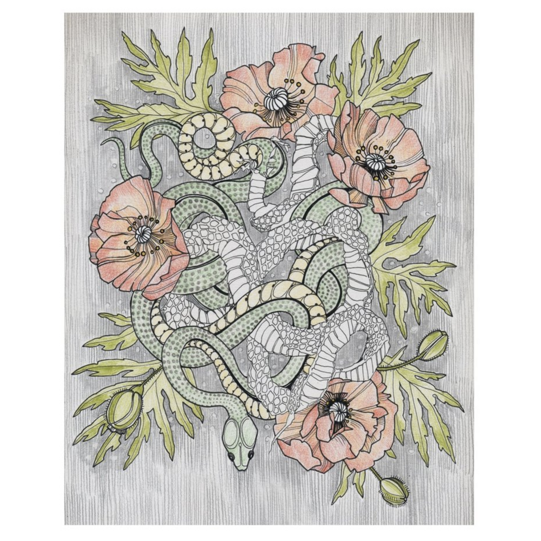 Snake Shedding Skin Print