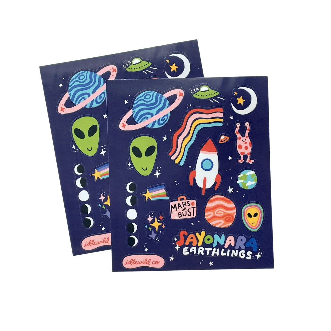 Space Race Sticker Sheets