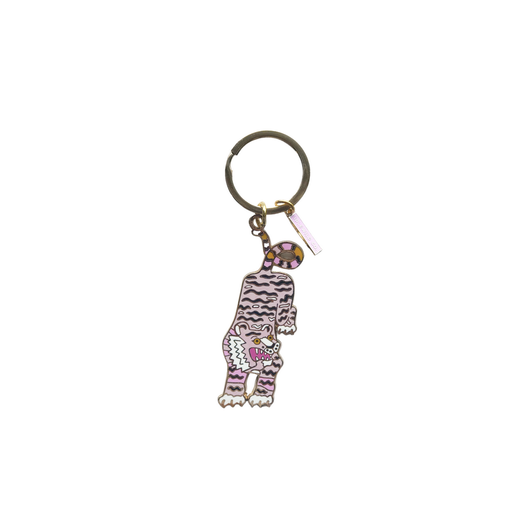Lavender Tiger Keychain