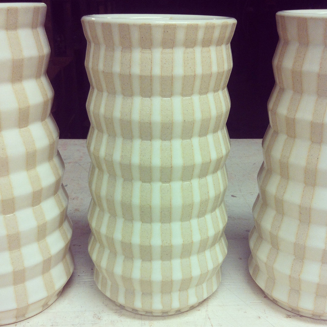 Striped Accordion Vase