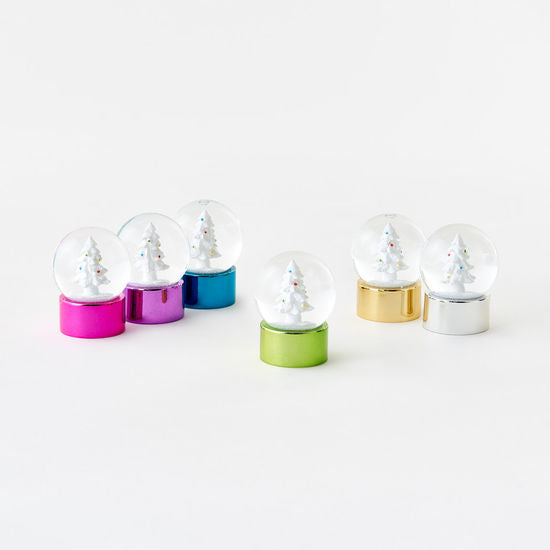 Mini Metallic Tree Water Snow Globe