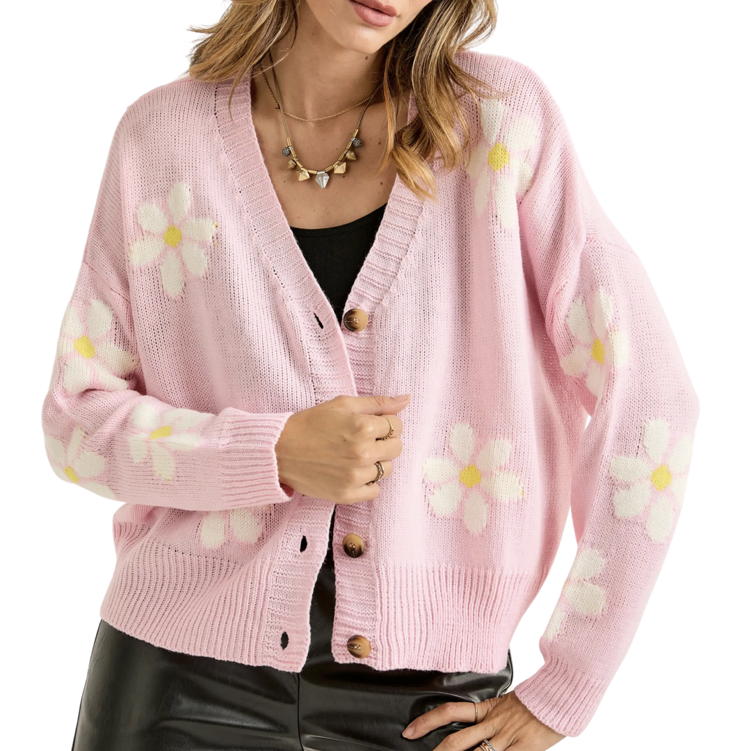 Floral Print Long Sleeve Cardigan