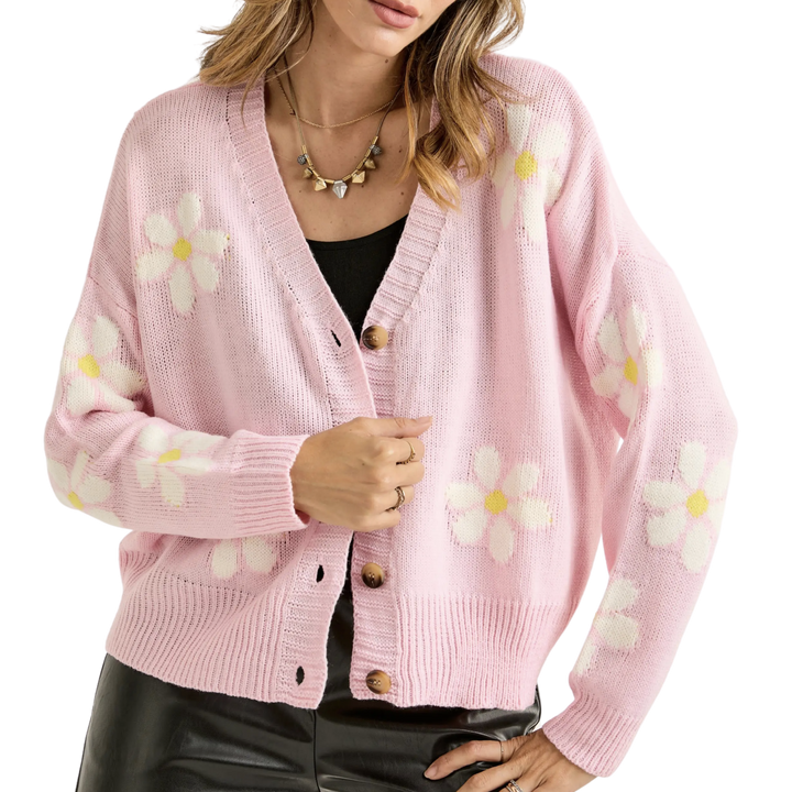 Floral Print Long Sleeve Cardigan