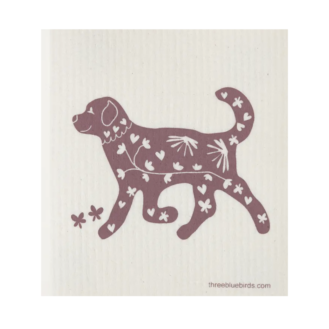 Playful Pup Swedish Dishcloth