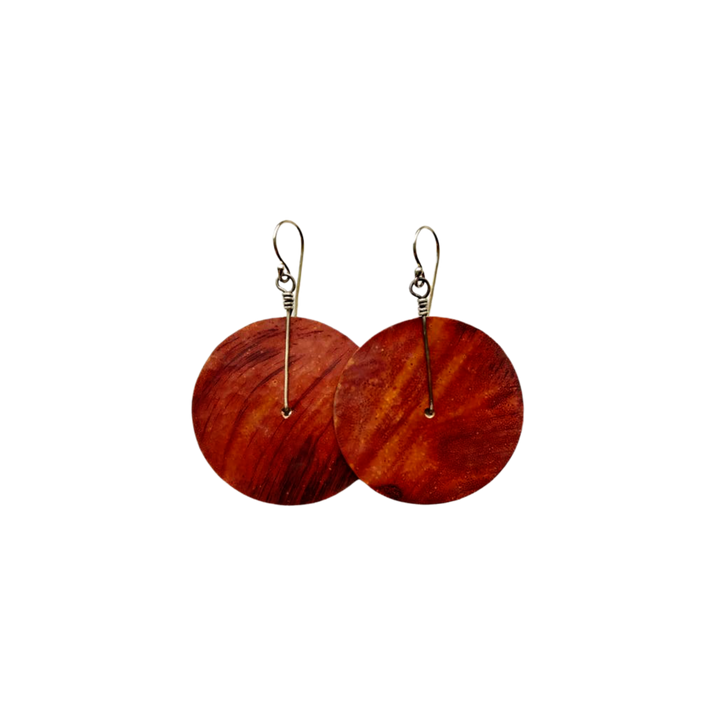 Copper Disc Earrings - Large