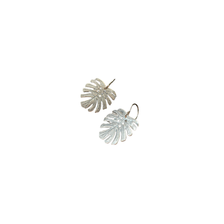 Tiny Monstera Leaf Earring