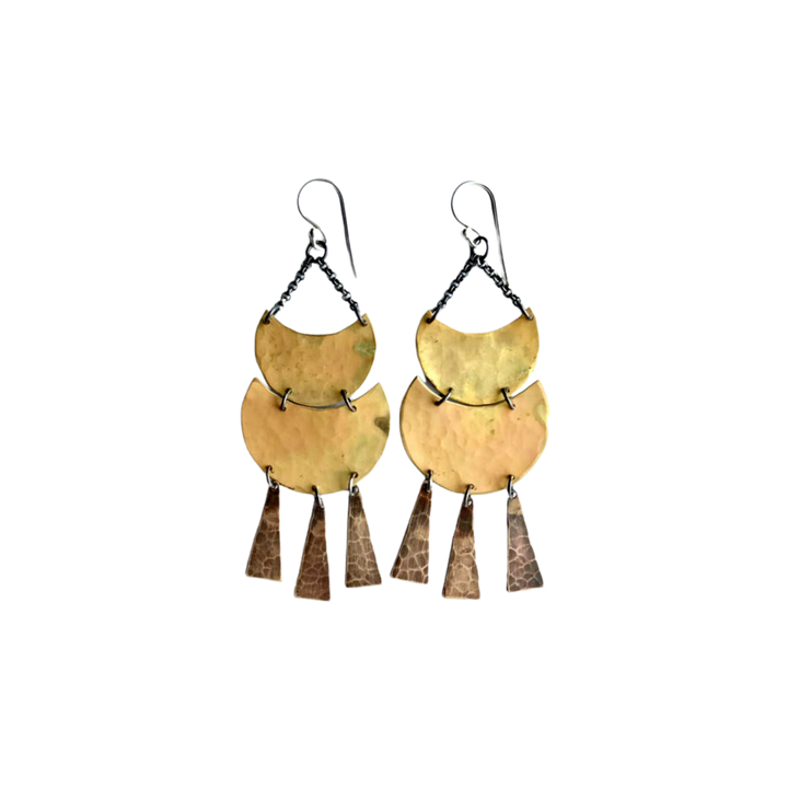 Brass Solaris Earrings - Medium