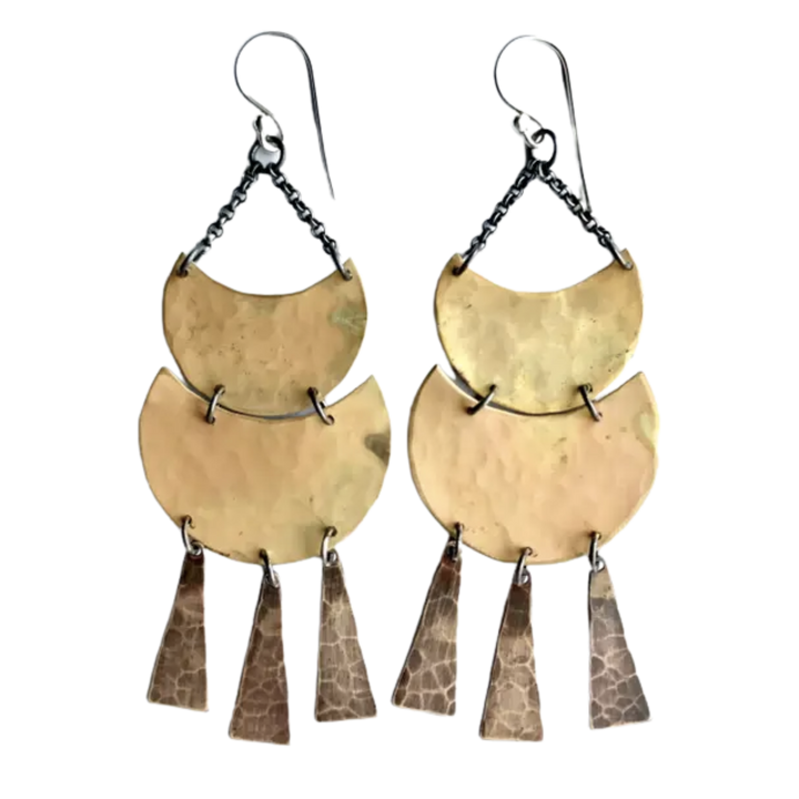 Brass Solaris Earrings Large